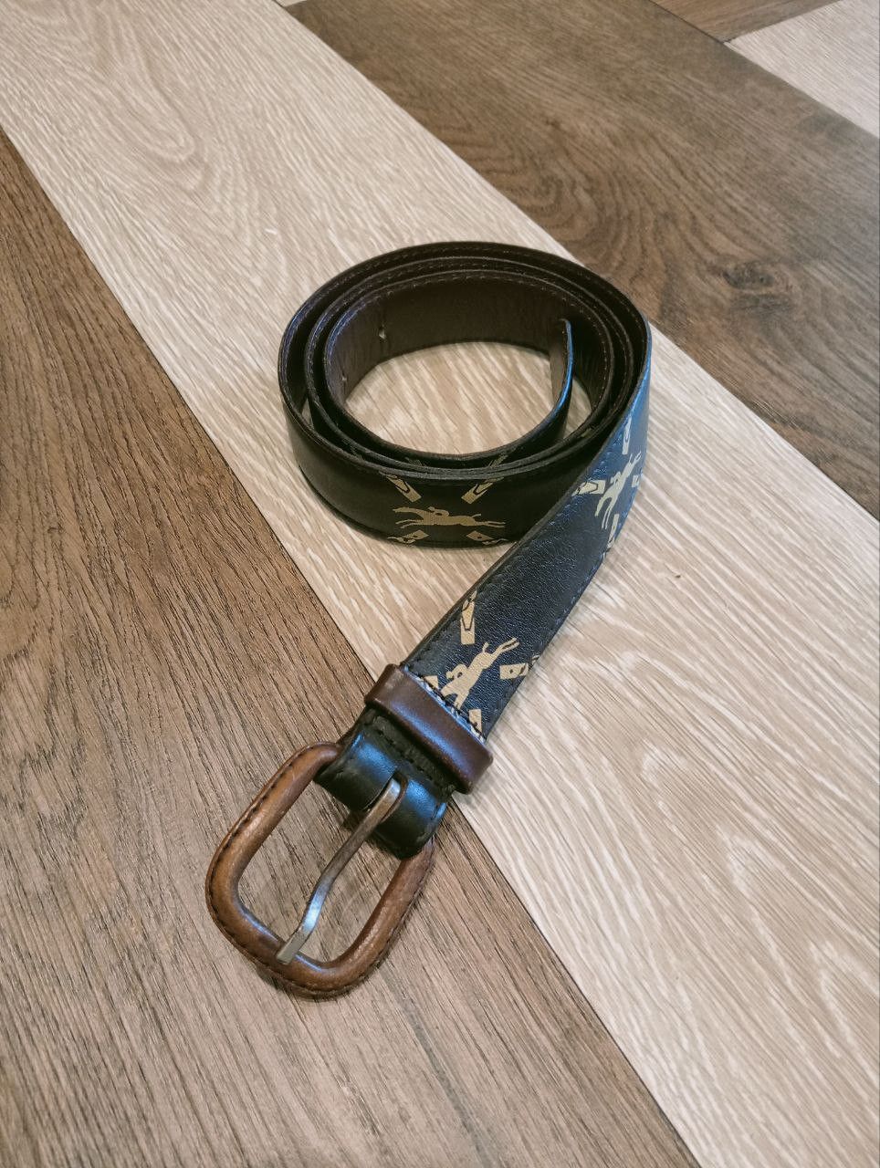 Longchamp VINTAGE LONGCHAMP MONOGRAM LEATHER BELT Size ONE SIZE - 1 Thumbnail