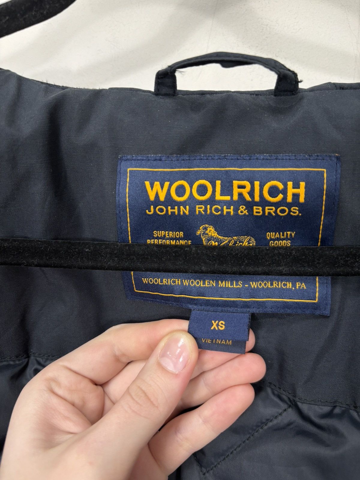 Woolrich Woolen Mills Woolrich Women’s Arctic Parka In Ramar Cloth Navy Blue Coat Size XS / US 0-2 / IT 36-38 - 14 Thumbnail