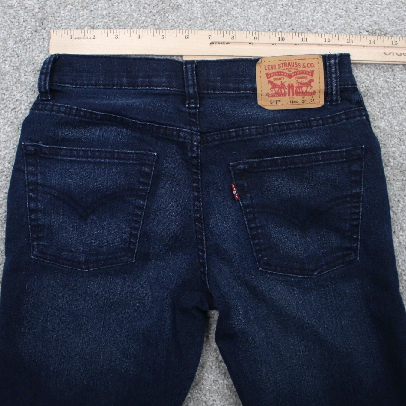 Levi's Levi's 511 Slim Jeans Womens 14 Regular 27x27 Blue Cotton Stretch 5-Pocket Denim Jeans Size 36" / US 14 / IT 50 - 7 Thumbnail