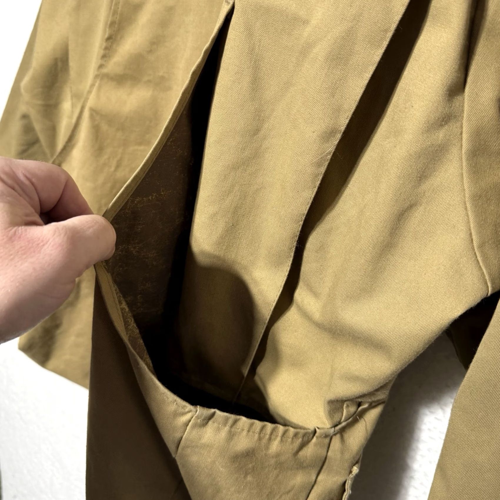 Vintage VINTAGE Bob Allen Jacket Safari Trench Coat Men’s M Beige Canvas Cotton Blend Belted Pockets 70s Outdoor Size US M / EU 48-50 / 2 - 7 Thumbnail
