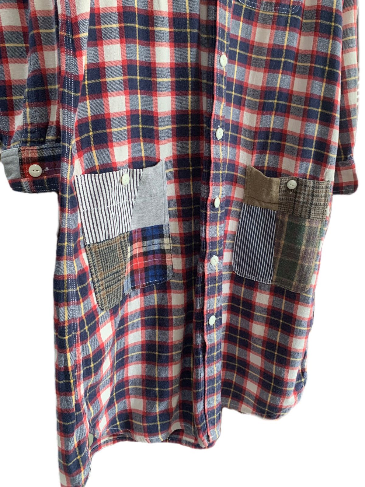 Issey Miyake Rare Net-Net by Issey Miyake Patchwork Shirt Size US L / EU 52-54 / 3 - 3 Thumbnail