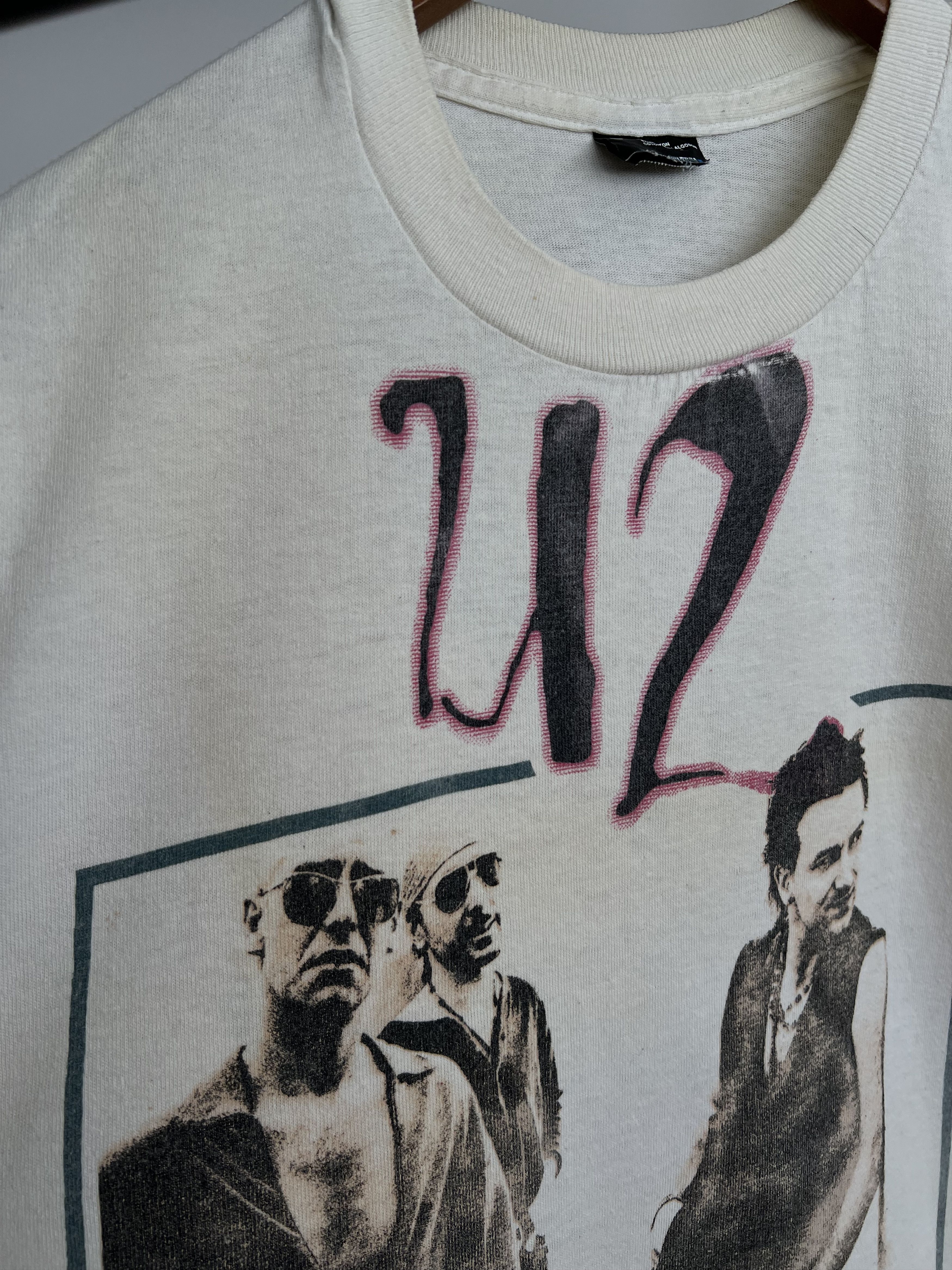 Band Tees Vintage 1992 U2 Zoo Tour White T-shirt Size US L / EU 52-54 / 3 - 12 Thumbnail