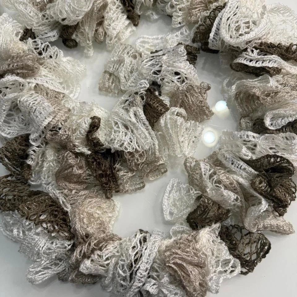 Other Handmade Ruffle Lace Scarf — 56" — Soft, Lightweight & Floun Size ONE SIZE - 3 Thumbnail
