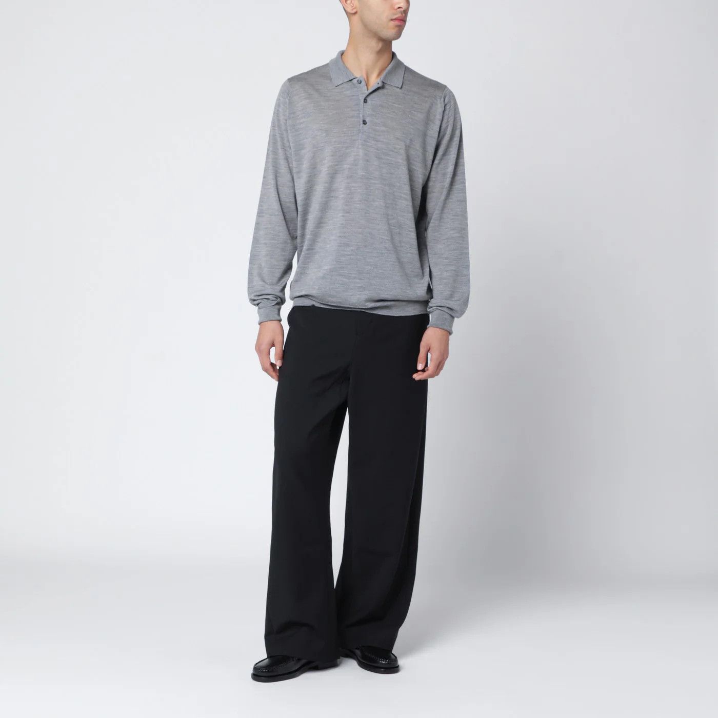 John Smedley o1d2blof0526 Cotton Polo Shirt in Gray Size US XXL / EU 58 / 5 - 2 Thumbnail