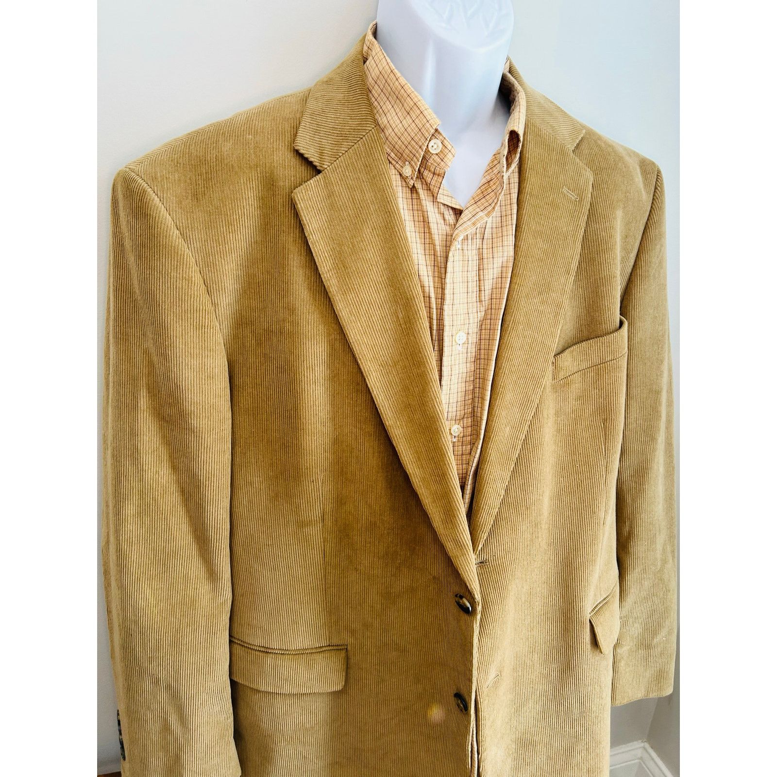 Dockers Dockers Tan Corduroy Blazer Men’s 48L Vintage Classic Jacket Size 48L - 8 Thumbnail