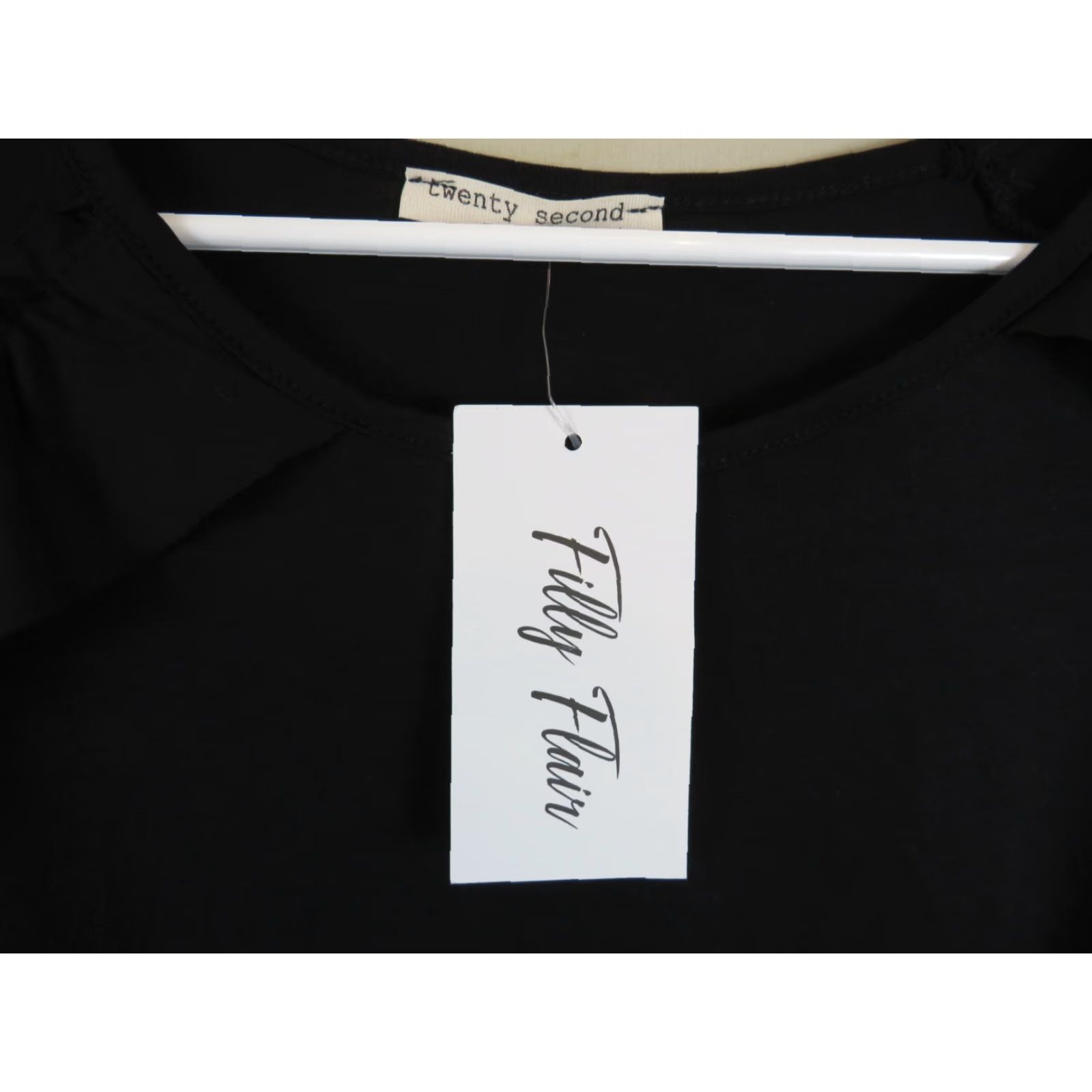 Vintage NWT Filly Flair 22 Twenty Second Ruffled Office casual Pull Over shirt L Black Womens Size L / US 10 / IT 46 - 2 Thumbnail