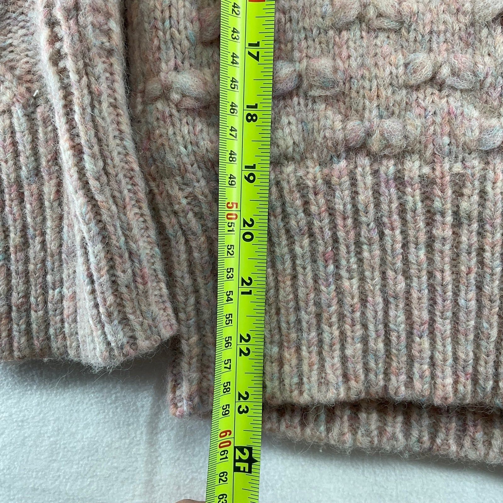 LoveShackFancy LoveShackFancy blush pink Kingston Sweater Speckled Cable Al Size S / US 4 / IT 40 - 6 Thumbnail