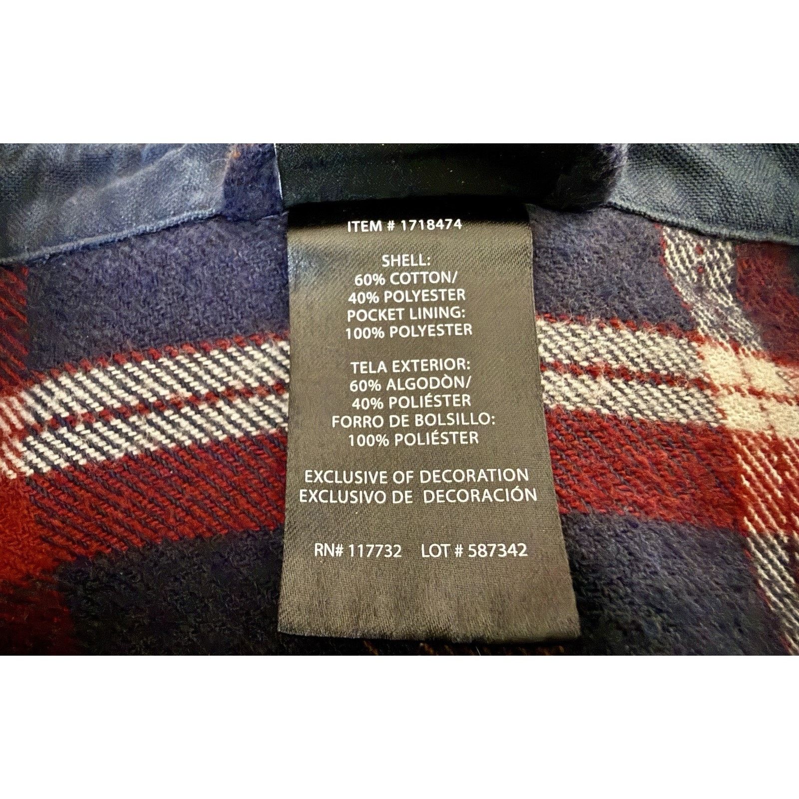 Other Colorado Clothing Men's XL Plaid Flannel Shacket LS Button Size US XL / EU 56 / 4 - 8 Thumbnail