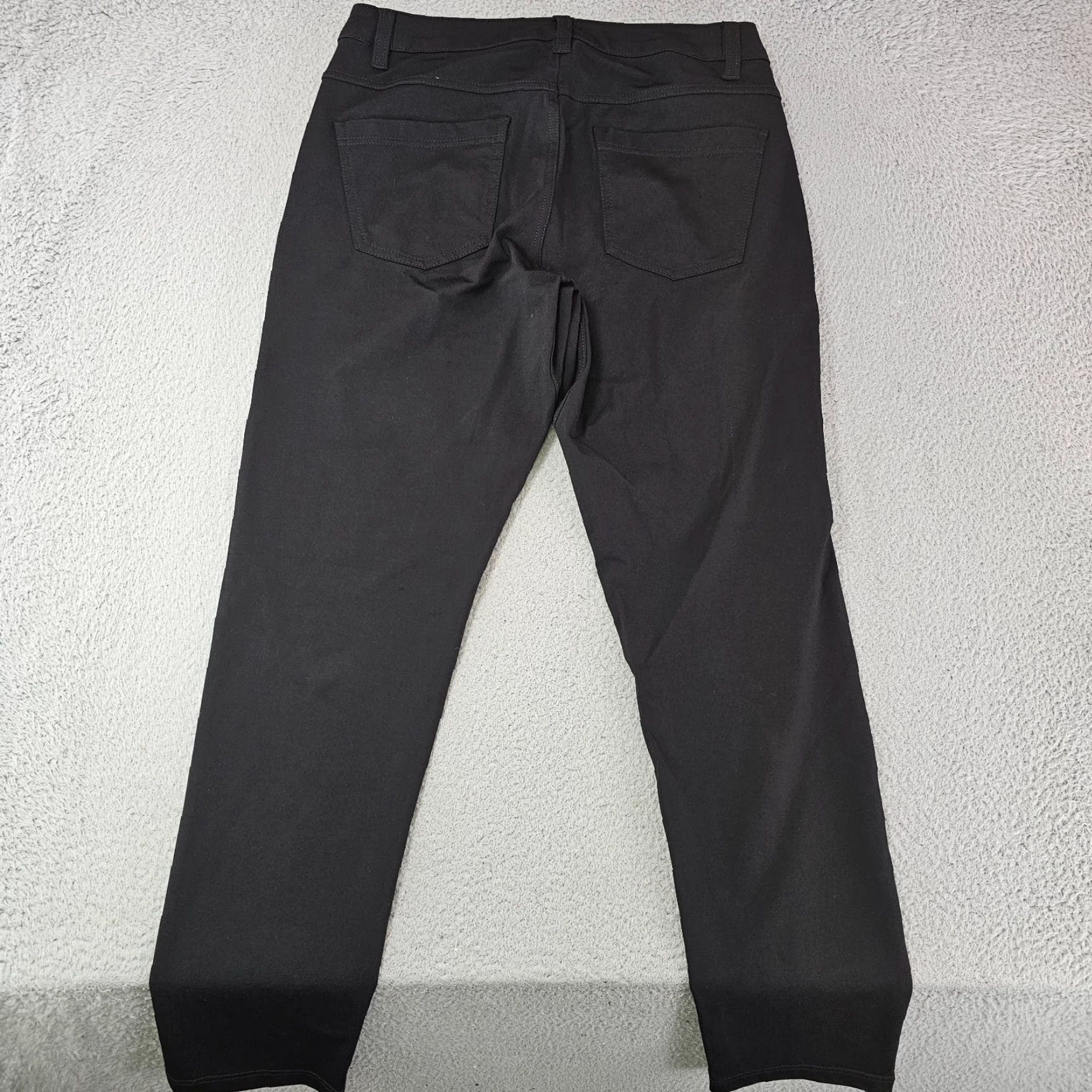 Vintage BYLT Slim Fit Everyday Pant 2.0 Mens 31x28 Black Chino Stretch Waist Elastic Front Flat Pockets Size US 31 - 6 Thumbnail