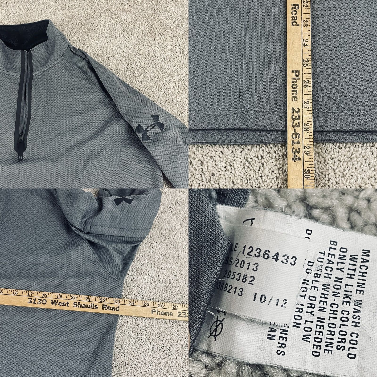Under Armour Under Armour Pullover Mens XL Gray Combine Training 1/4 Zip Jersey Moisture Wicking Slim Fit Long Sleeve Gym 1/4 Zip E42 Size US XL / EU 56 / 4 - 8 Thumbnail