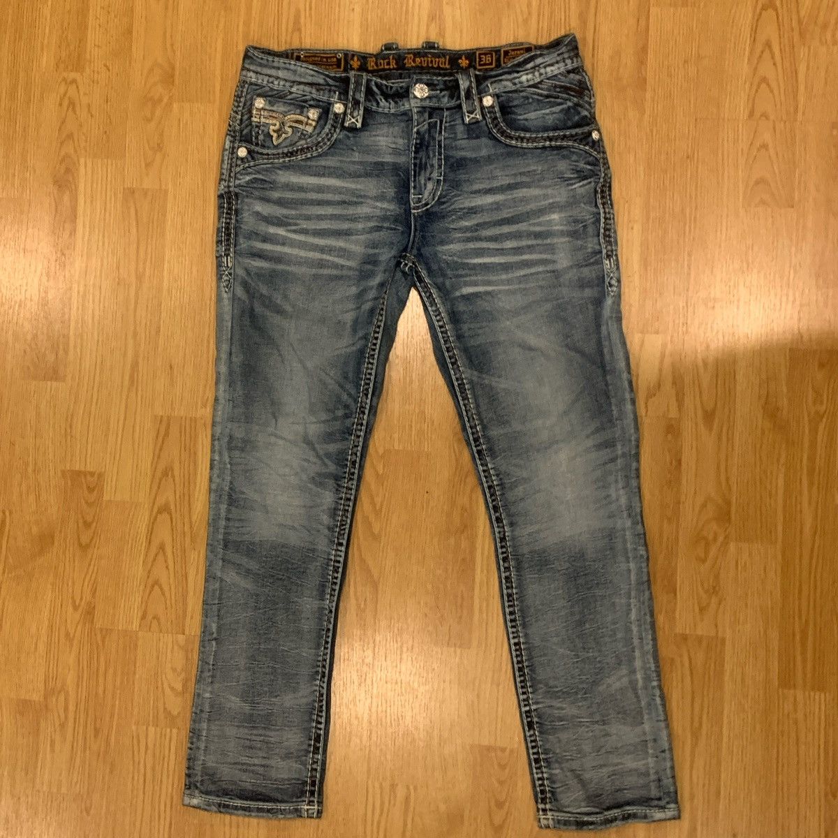 Rock Revival Rock Revival Jeroni Slim Straight Jeans Size US 36 / EU 52 - 3 Thumbnail