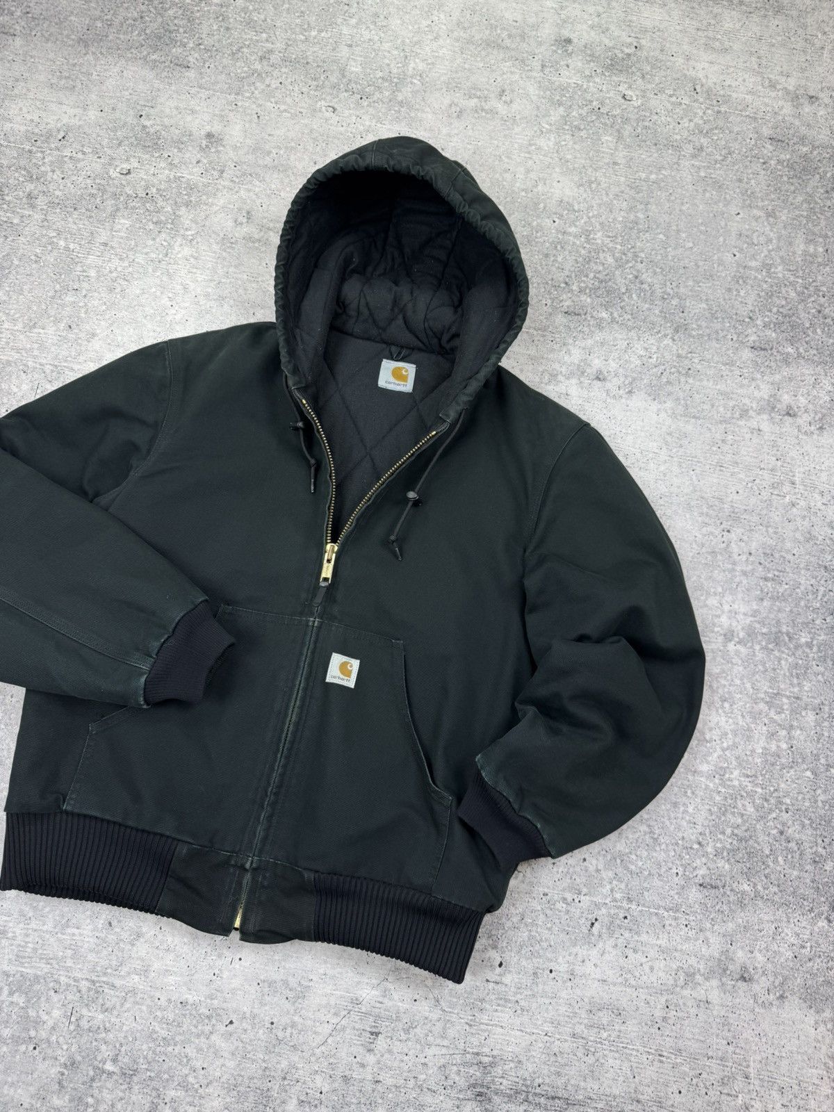 Carhartt Vintage Carhartt Active Jacket Black Denim Bomber Jacket M-L Size US L / EU 52-54 / 3 - 2 Thumbnail