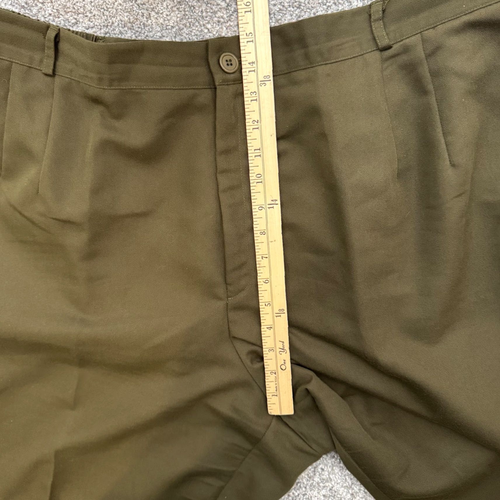 Worthington VINTAGE Worthington Cropped Pants 30 Tapered Pleated Pockets 80s 90s Olive Green Women's Pants Size 30" / US 8 / IT 44 - 5 Thumbnail