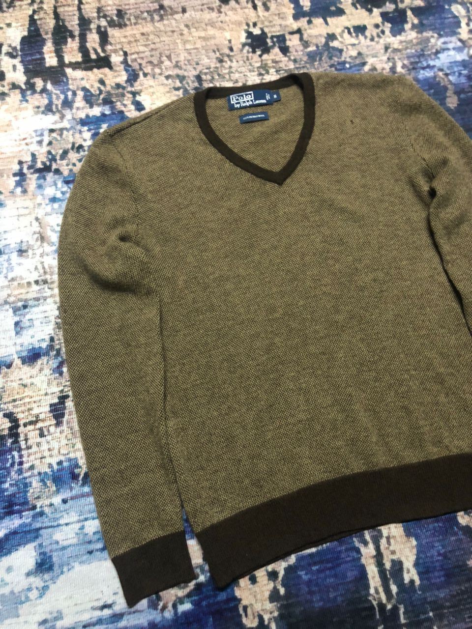 Polo Ralph Lauren Vintage Polo Ralph Lauren Merino Wool Jumper V Neck Sweater Size US S / EU 44-46 / 1 - 5 Thumbnail