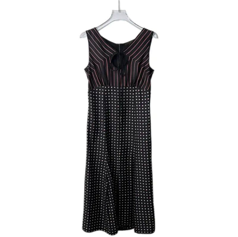 Louis Vuitton Louis Vuitton Black Cotton Blend Women's Dress 0089 Size M / US 6-8 / IT 42-44 - 1 Thumbnail
