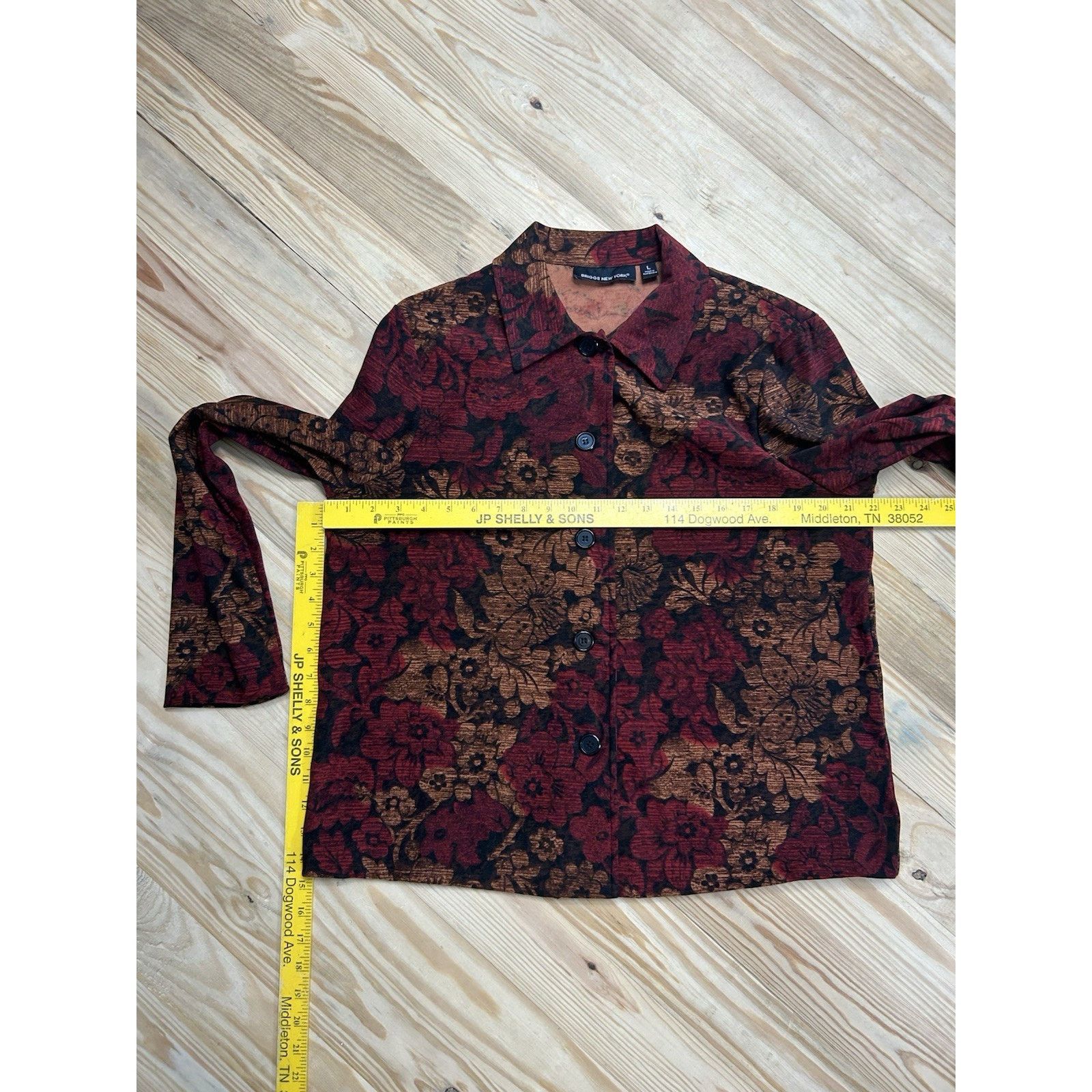 Other Briggs New York Petite Red Floral Blazer Jacket Size L Size L / US 10 / IT 46 - 9 Thumbnail
