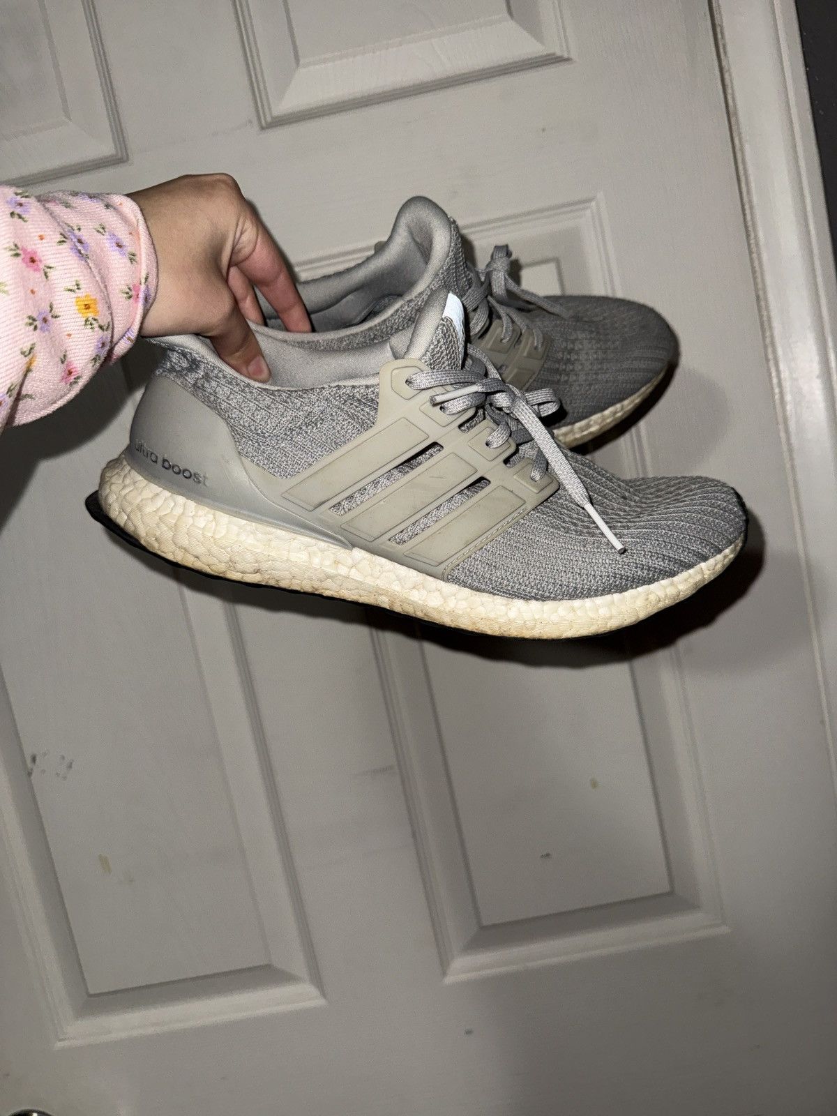 Adidas Adidas Ultra Boost Grey and White Sneakers Size US 10 / EU 43 - 1 Thumbnail