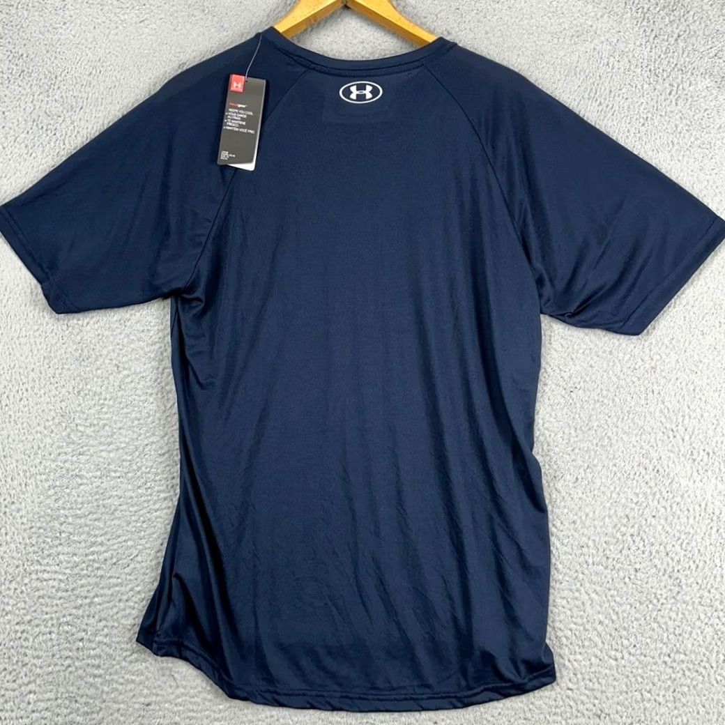 Under Armour Under Armour The Tech Tee Mens T-Shirt Short Sleeve Large Dark Navy +NEW Size US L / EU 52-54 / 3 - 4 Thumbnail