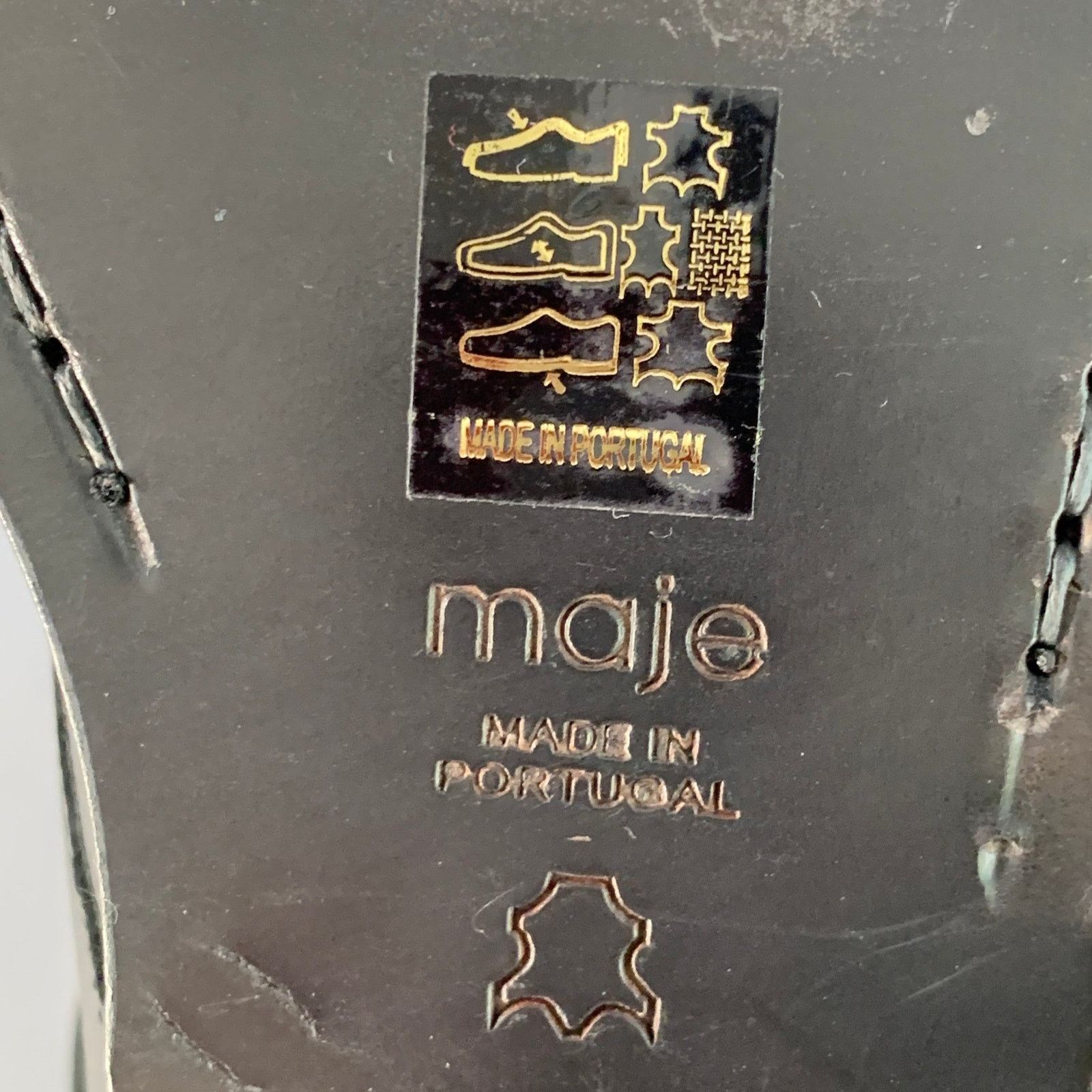 Maje MAJE Size 6 Black Studded Leather Wrap Around Lace-Up Boots Size US 6 / IT 36 - 8 Thumbnail
