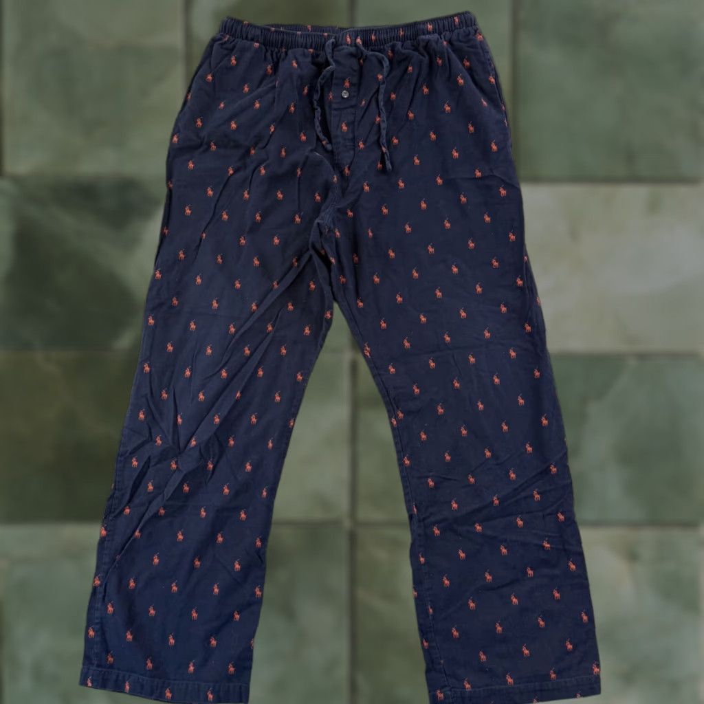 Polo Ralph Lauren Polo Ralph Lauren Sleepwear Pants Men Medium Loose Lounge Pony Logo Print Preppy Size US M / EU 48-50 / 2 - 1 Thumbnail