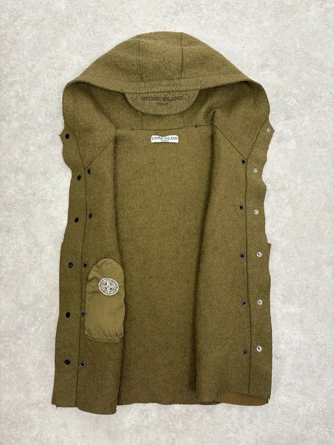 Stone Island Stone Island Sleeveless Hooded Khaki Vest Jacket Size US S / EU 44-46 / 1 - 7 Thumbnail