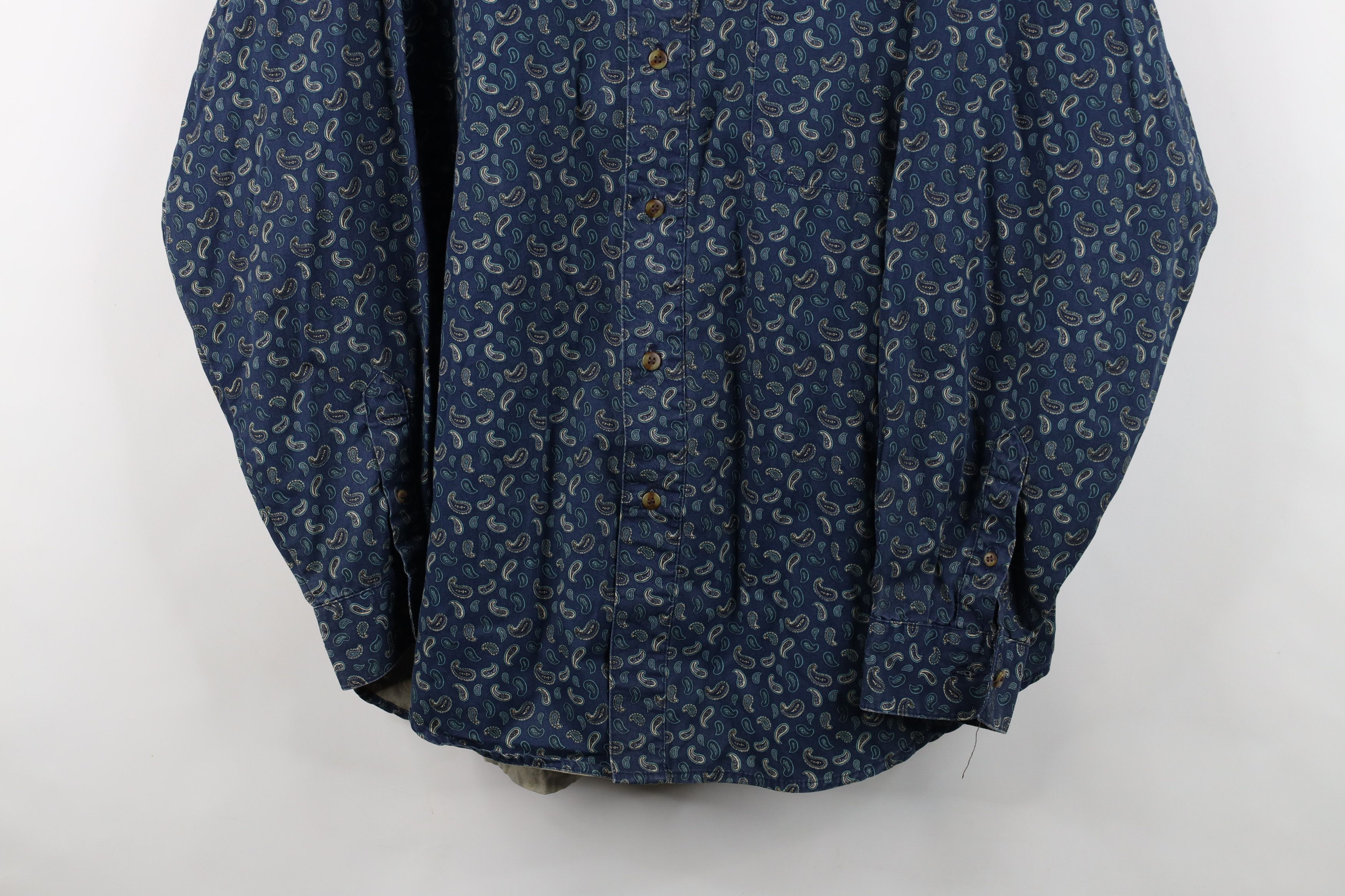 Vintage Vintage 90s Streetwear Collared Button Down Shirt Cotton Size US L / EU 52-54 / 3 - 3 Thumbnail
