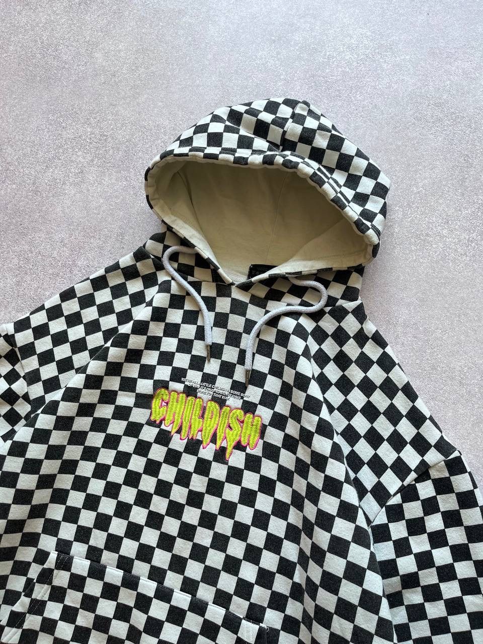 Vintage Vintage Childish Checkered Boxy Hoodie S Size US S / EU 44-46 / 1 - 6 Thumbnail