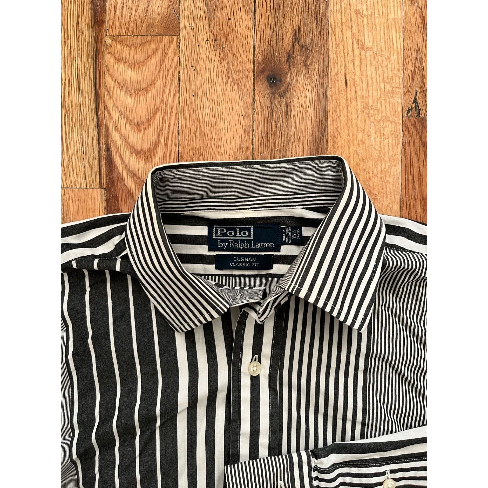 Ralph Lauren Polo Ralph Lauren multi black white striped shirt. M 15.5 Size US M / EU 48-50 / 2 - 2 Thumbnail