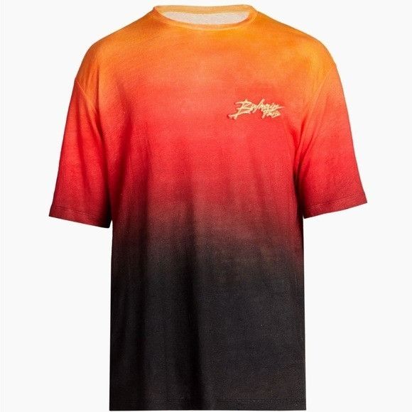 Balmain Balmain Sunset Ombre Crewneck Linen T-Shirt Orange Men’s Siz Size US XXL / EU 58 / 5 - 1 Thumbnail