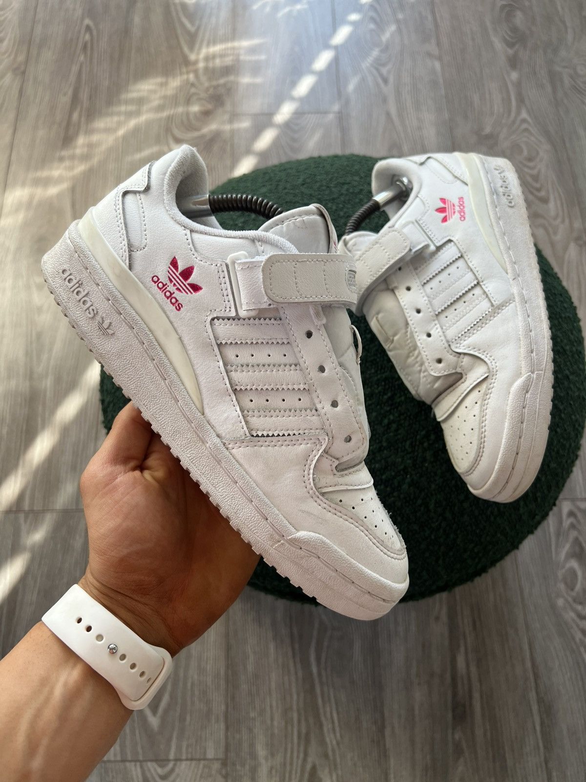 Adidas × Designer ‼️Vintage Adidas Forum Low Pink/White Sneakers‼️ Size US 7 / EU 40 - 8 Thumbnail