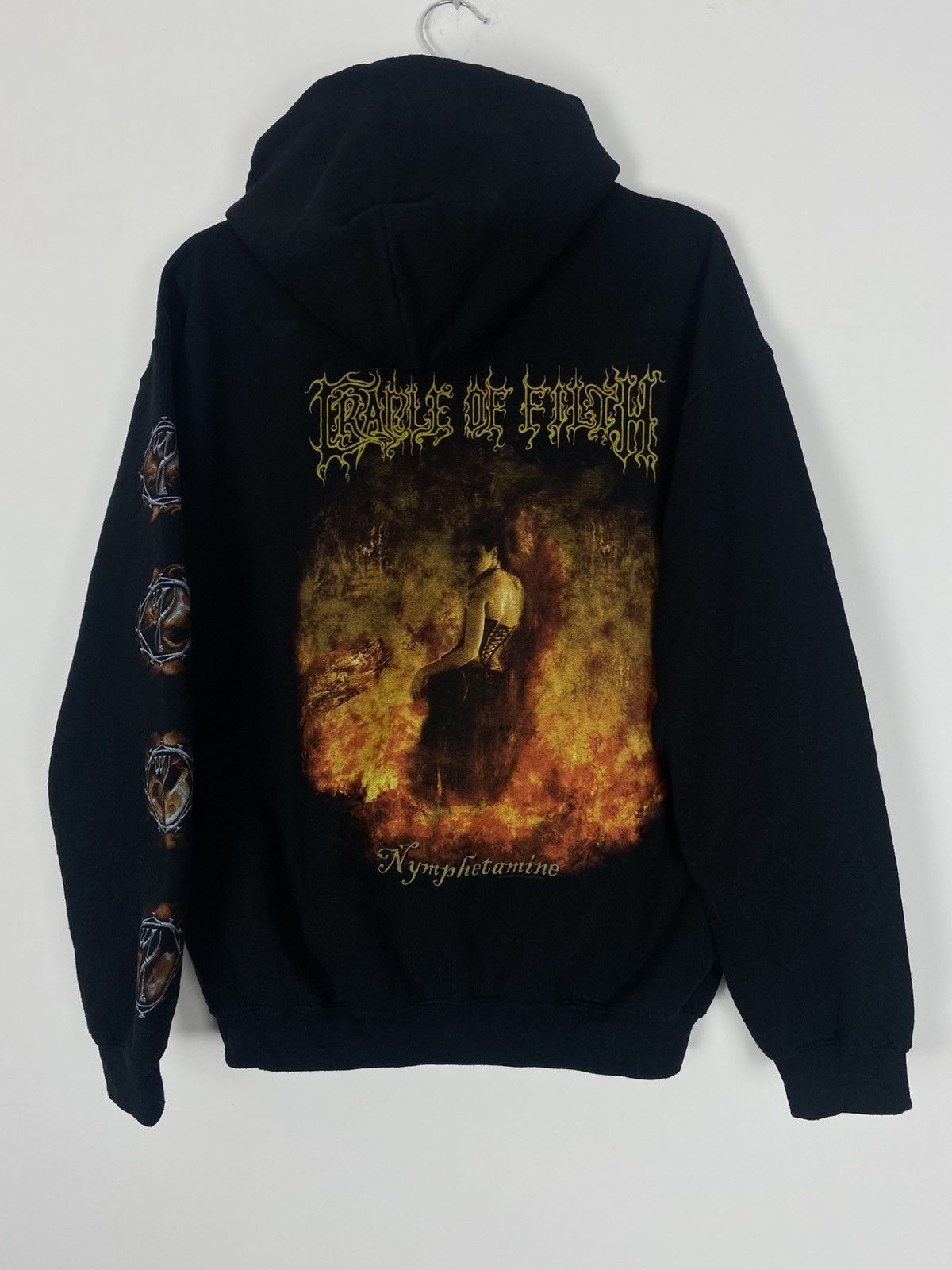 Band Tees Cradle of Filth Nypmhetamine 2021 Hoodie Vintage M gildan Size US M / EU 48-50 / 2 - 13 Thumbnail