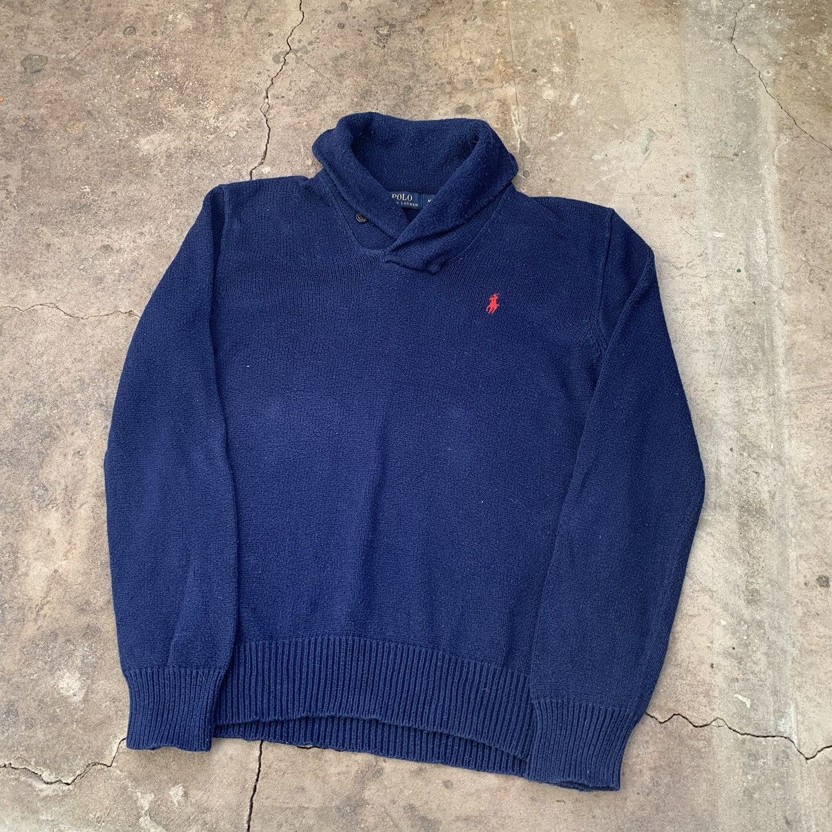 Polo Ralph Lauren × Vintage Vintage Polo Ralph Lauren Faded Sweater Size US M / EU 48-50 / 2 - 2 Thumbnail