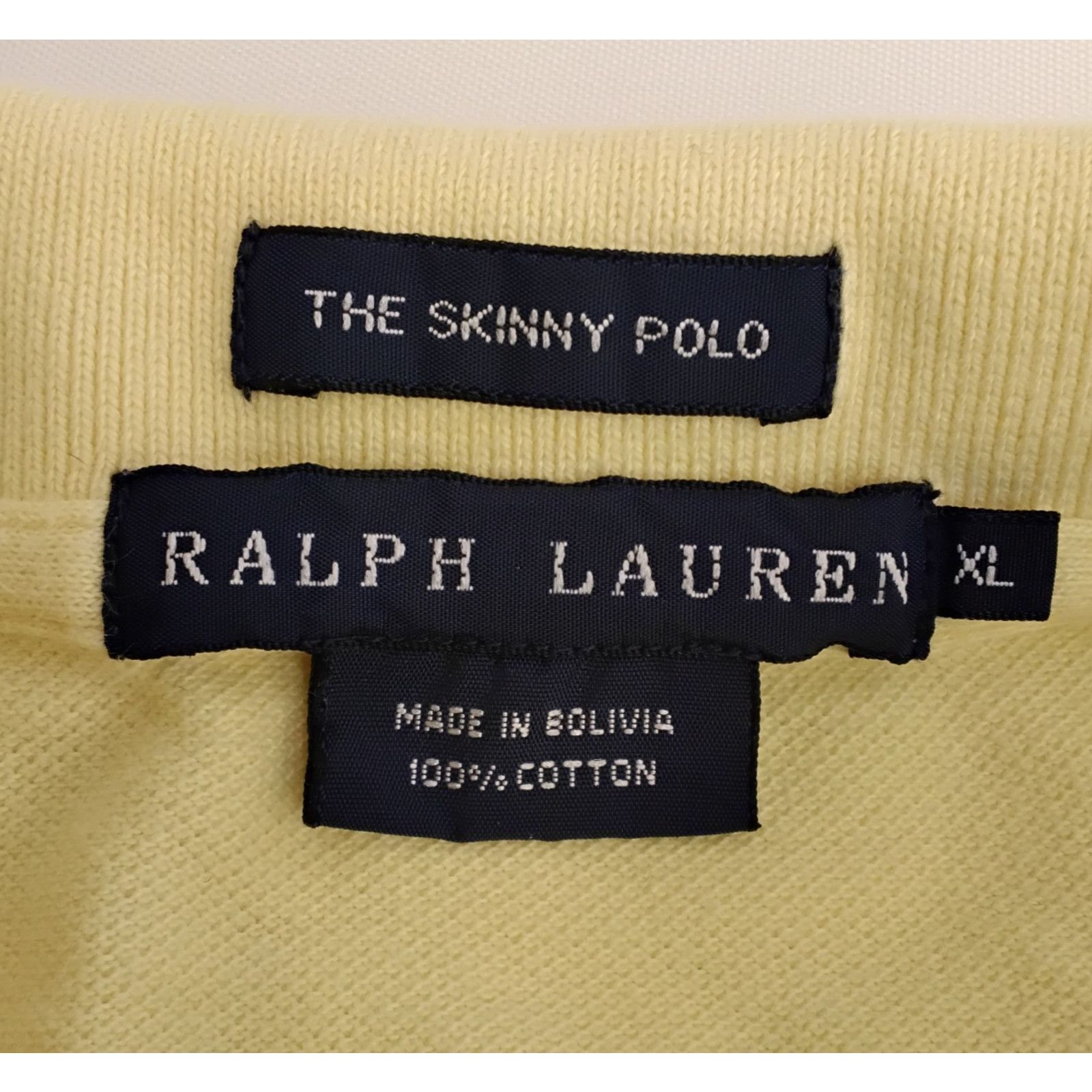 Ralph Lauren Ralph Lauren The Skinny Polo Women's XL Butter Yellow Cotton Size XL / US 12-14 / IT 48-50 - 5 Thumbnail