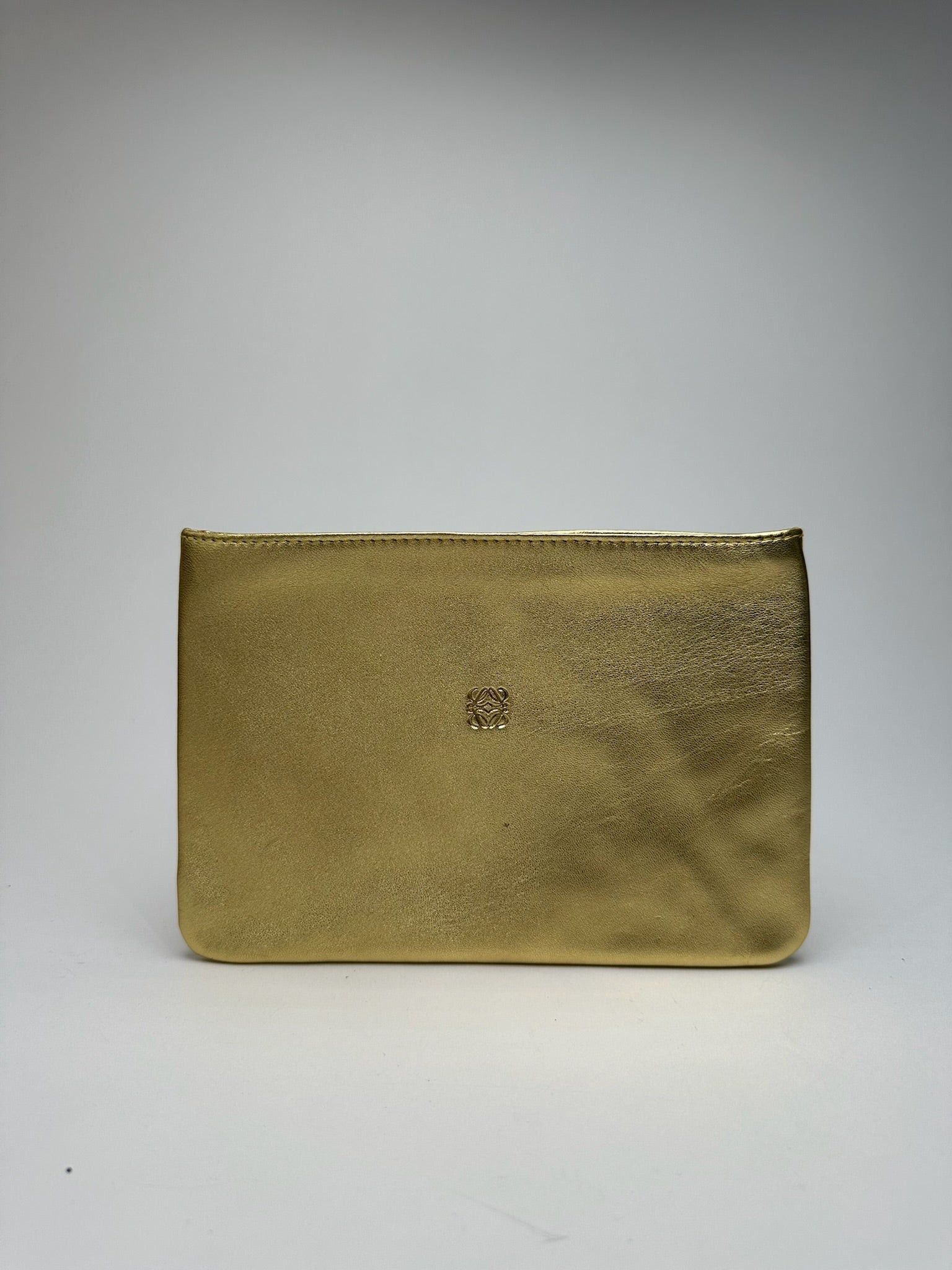 Loewe Vintage Madrid Leather clutch golden Size ONE SIZE - 1 Thumbnail
