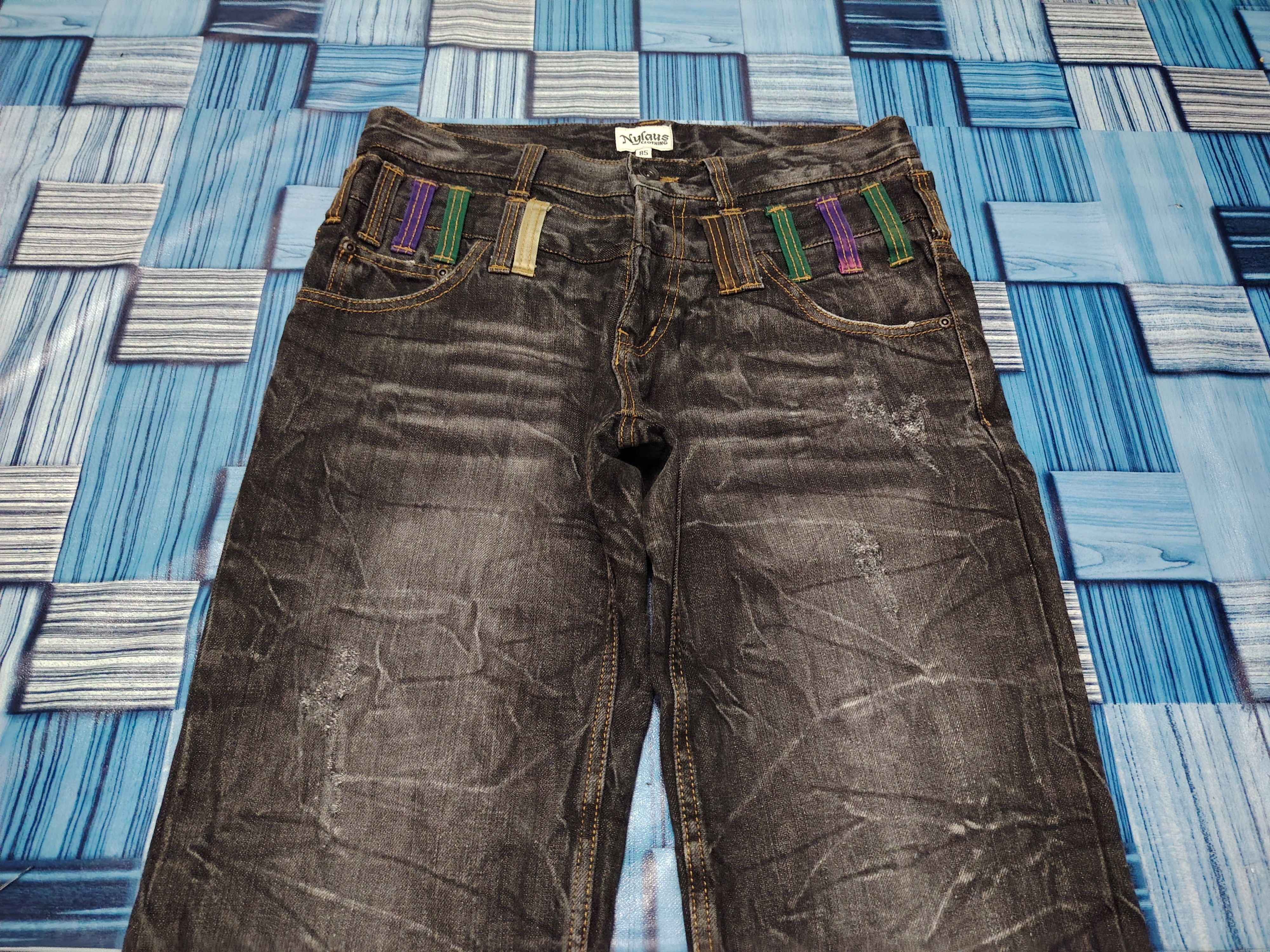 Who Decides War Double Waist Japanese Nylaus Clothing Mudwash Clawmark Sick Size US 32 / EU 48 - 7 Thumbnail