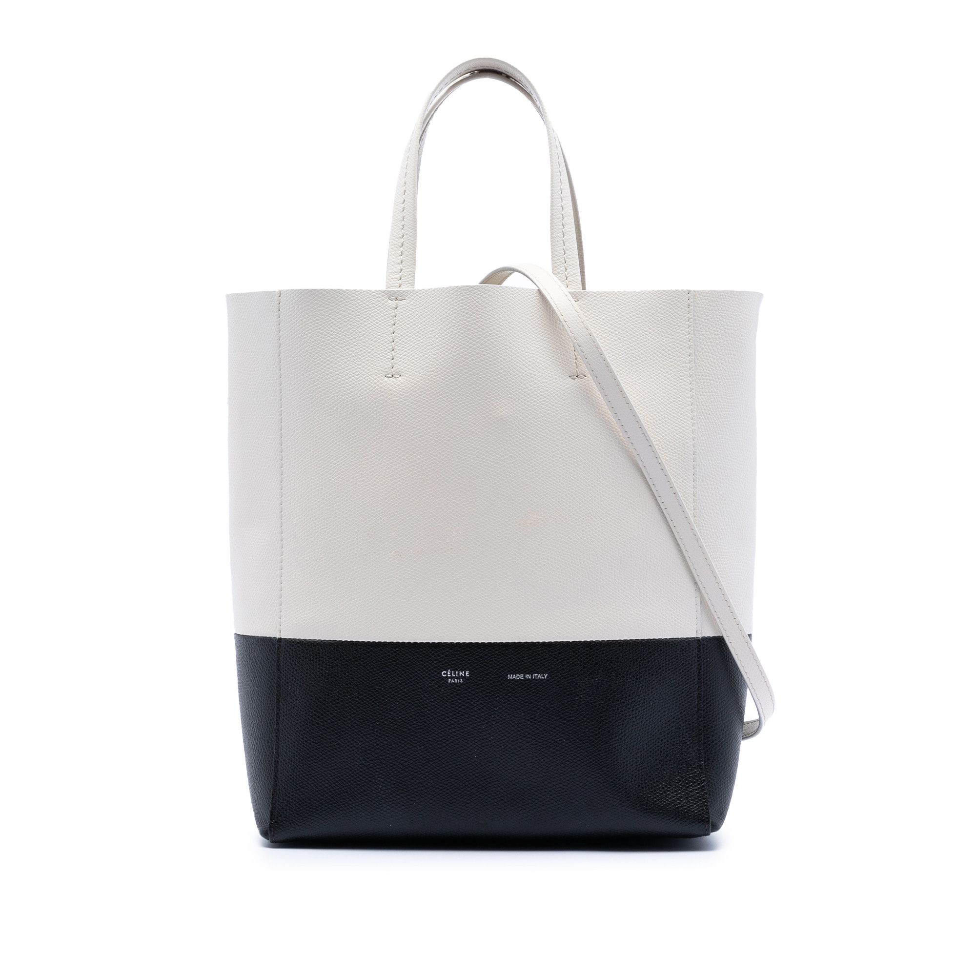 Celine Celine Small Bicolor Grained Calfskin Vertical Cabas Tote Size ONE SIZE - 1 Thumbnail