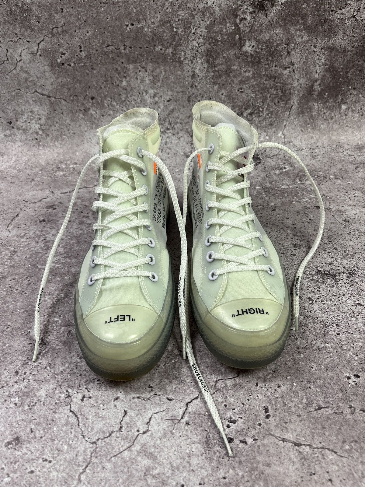 Converse × Off-White Off-White x Converse Chuck Taylor 70 Vulcanized Virgil Abloh Size US 9.5 / EU 42-43 - 2 Thumbnail