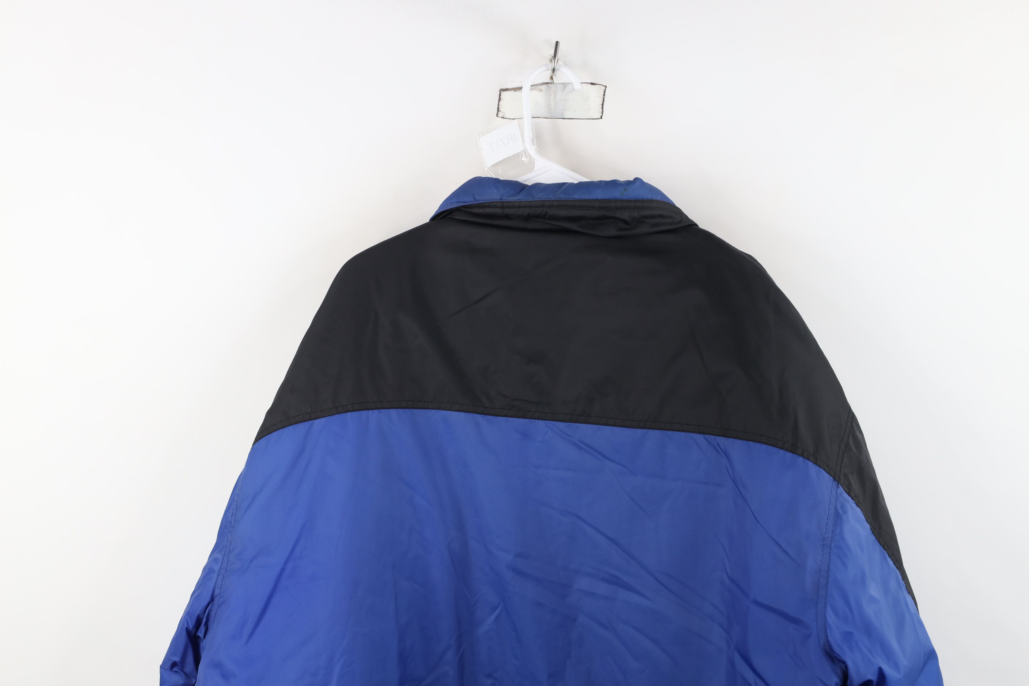 Vintage Vintage 90s Streetwear Block Full Zip Puffer Jacket Blue Size US XXL / EU 58 / 5 - 13 Thumbnail