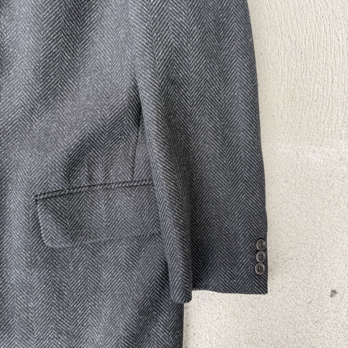 Armani Collezioni Armani Collezioni Herringbone Wool-Cashmere Maxi Coat Size US L / EU 52-54 / 3 - 3 Thumbnail