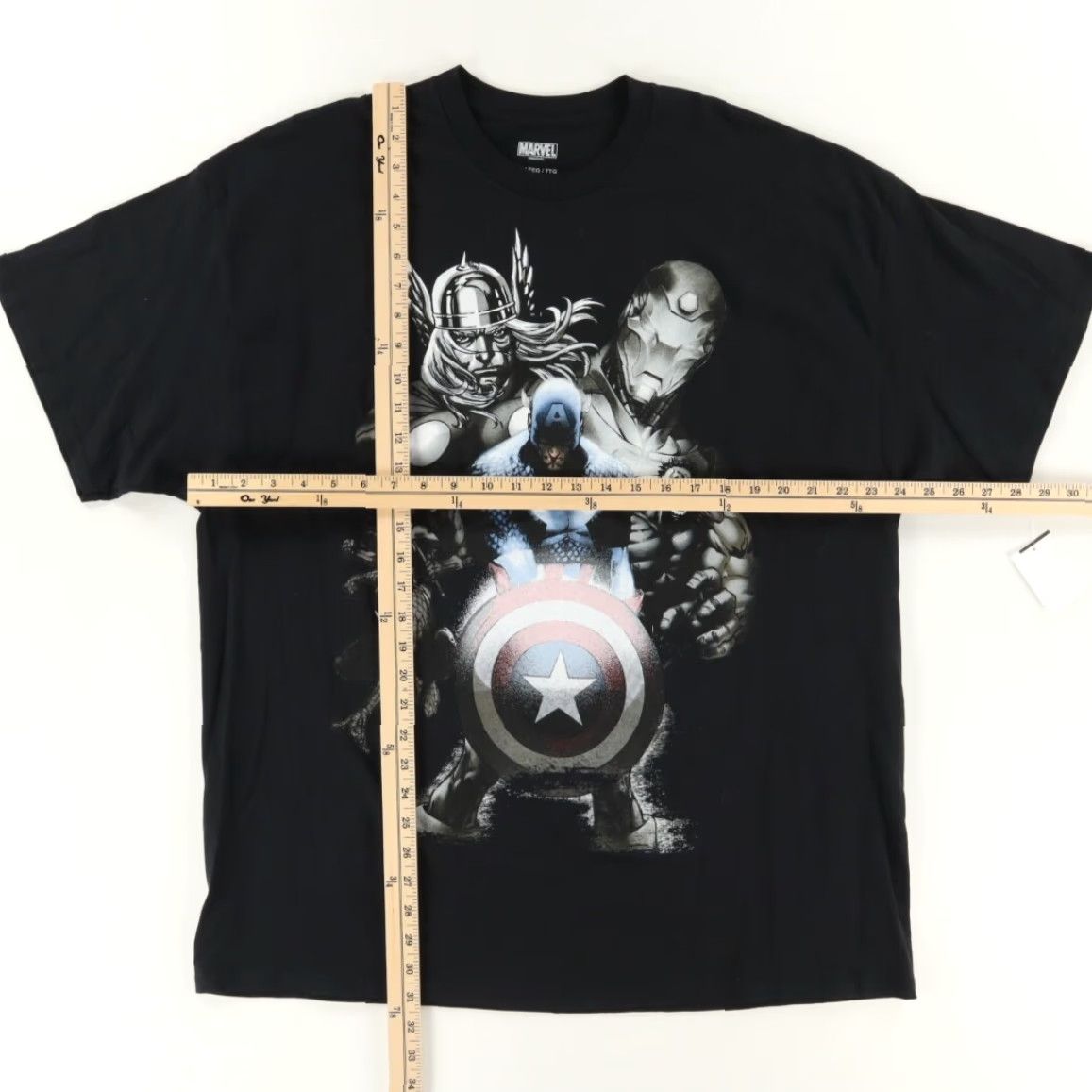 Vintage Marvel Graphic Super Hero Solid T-Shirt Black Men's 2XL Size US XXL / EU 58 / 5 - 3 Thumbnail