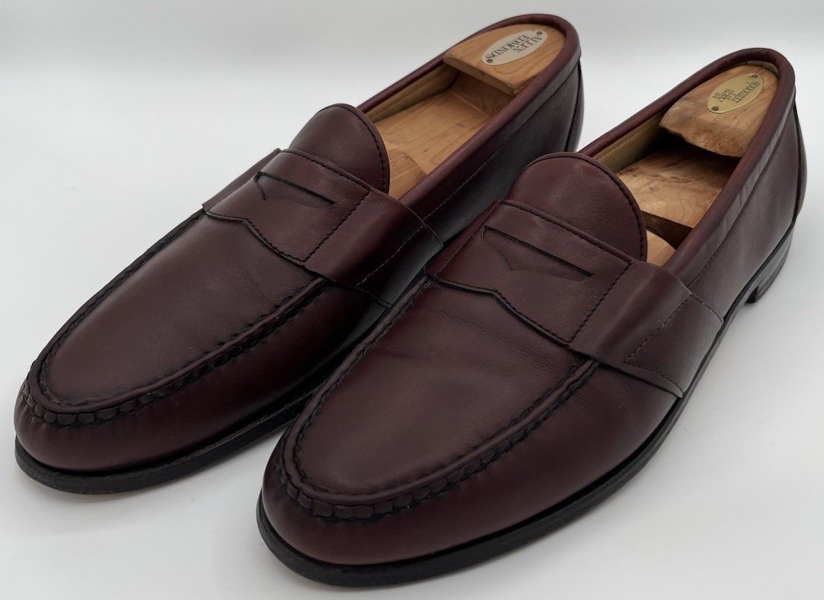 Allen Edmonds Allen Edmonds Men's 12D CAMERON Burgundy Leather Loafers Size US 12 / EU 45 - 1 Thumbnail