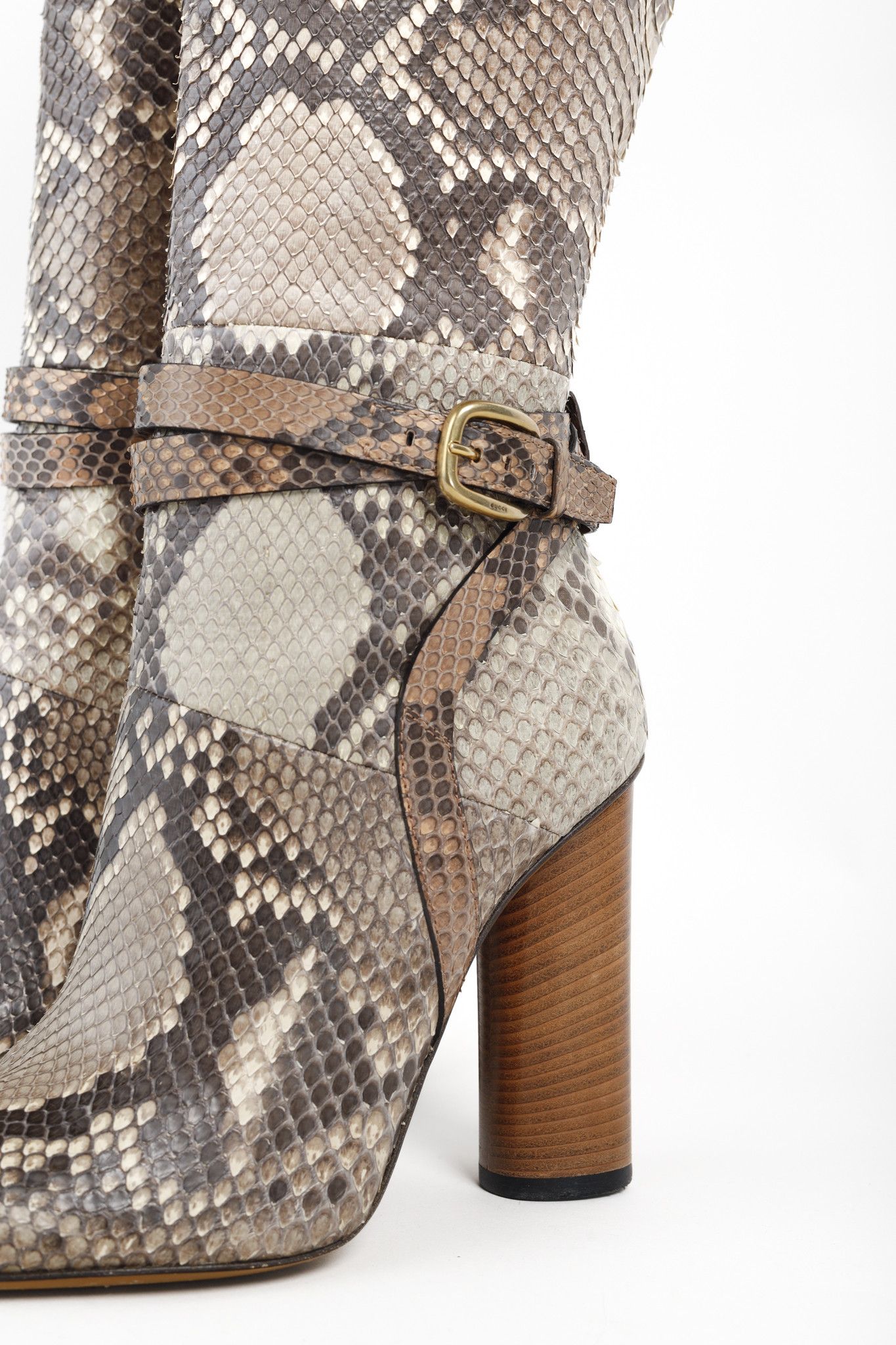 Gucci Gucci SS/15 Runway Python Buckled Knee-High Boots Size US 9 / IT 39 - 7 Thumbnail