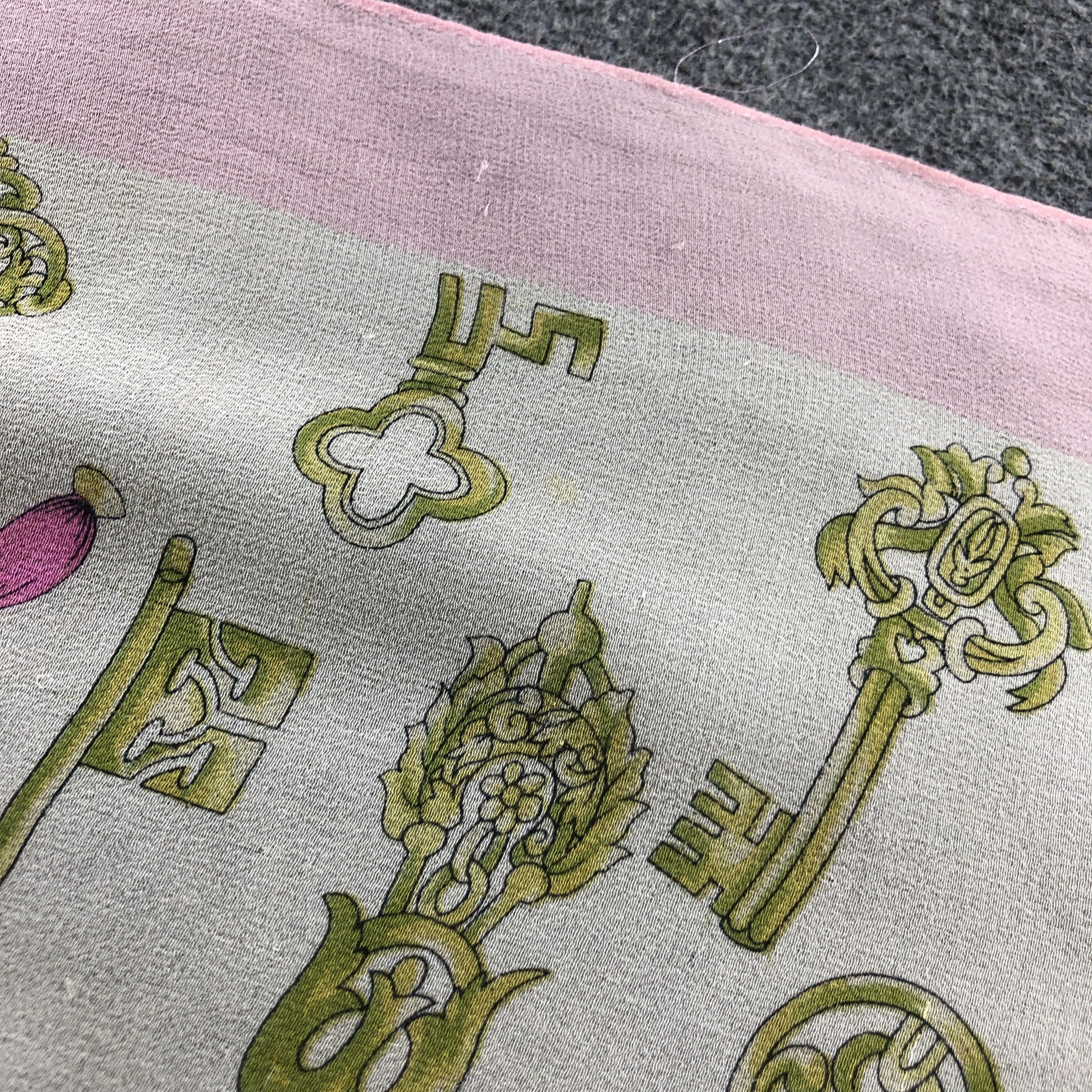 Vintage Les Clefs Silk Scarf M1353 Size ONE SIZE - 7 Thumbnail
