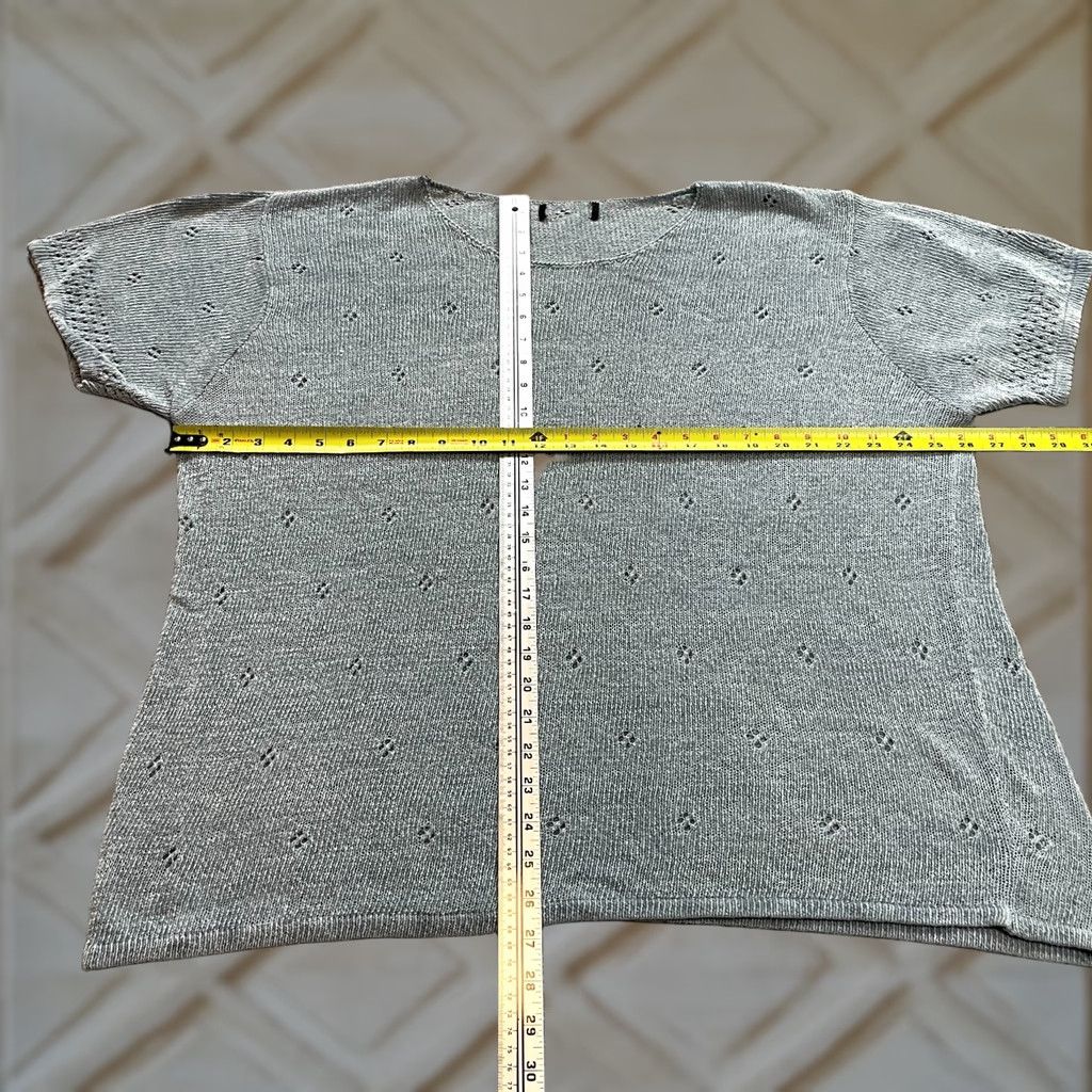 Vintage Unbranded Pullover Sweater Womens 3X Silver Short Sleeve Soft Sweatshirt Knit Size XXL / US 16-18 / IT 52-54 - 1 Thumbnail