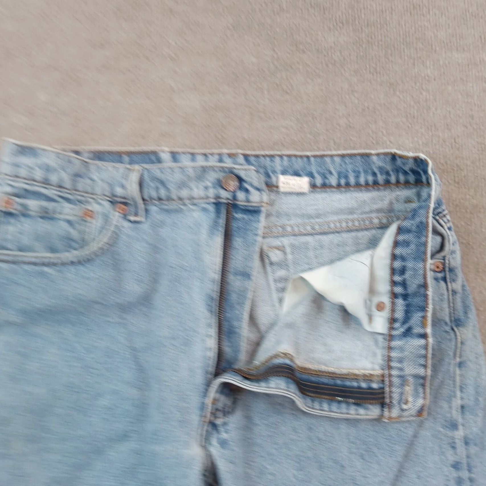 Levi's Levi's 505 Jeans Mens 34x29 Blue Straight Leg Regular Fit Cotton Size US 36 / EU 52 - 7 Thumbnail