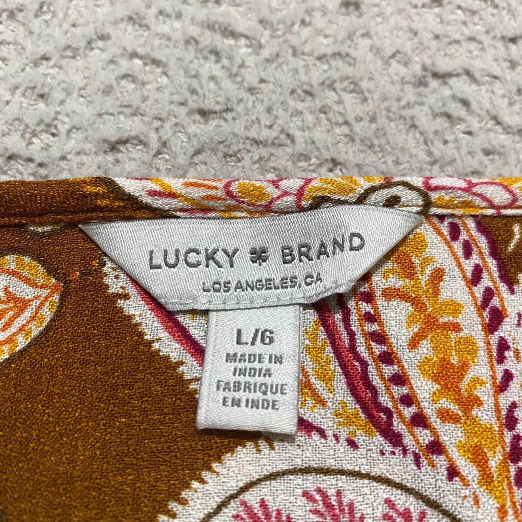 Lucky Brand **Lucky Brand Women's Multicolor Paisley Long Sleeve V-Neck Shirt** User: Lucky Brand Women's Multicolor Paisley Long Sleeve V-Neck Shirt Size L / US 10 / IT 46 - 3 Thumbnail