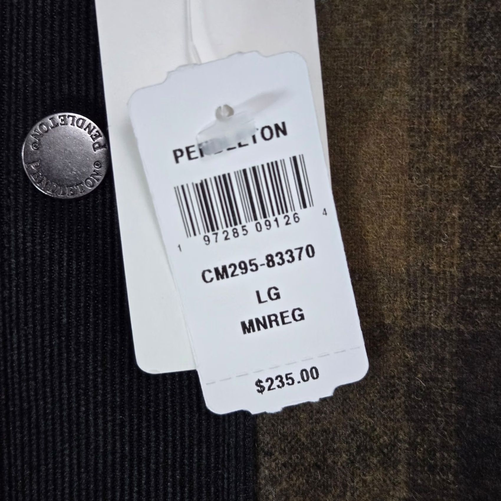 Pendleton PENDLETON Wool Jacket Mens Large Insulated Plaid Full Zip Corduroy NEW 35 Size US L / EU 52-54 / 3 - 6 Thumbnail