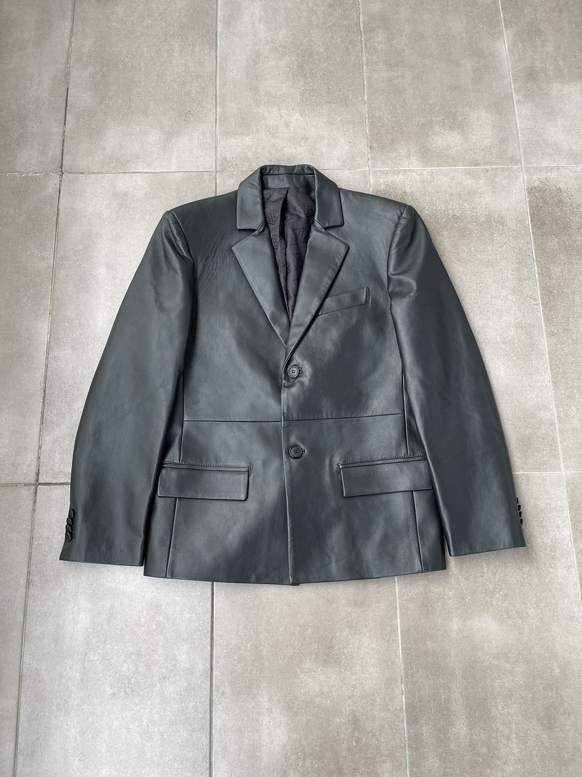 Han Kjobenhavn !DS! FW22 Han Kjobenhavn Black Leather Blazer Jacket Size US M / EU 48-50 / 2 - 7 Thumbnail