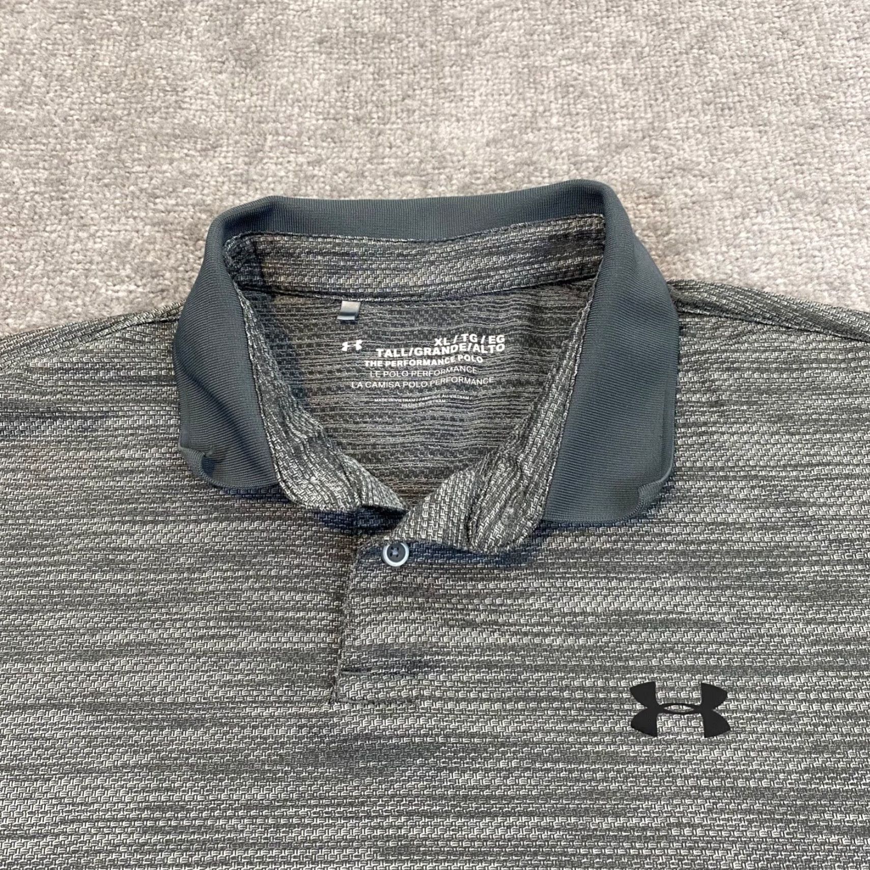 Under Armour UNDER ARMOUR Performance Polo Shirt Mens XL Heather Gray Heatgear Golf Sport Size US XL / EU 56 / 4 - 2 Thumbnail