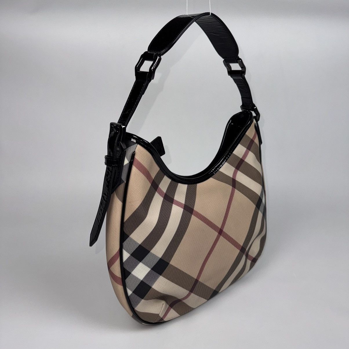 Burberry BURBERRY NOVA CHECK COATED CANVAS BARTON HOBO BAG BEIGE Size ONE SIZE - 2 Thumbnail